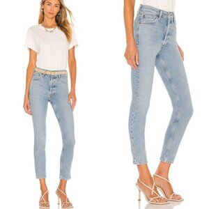AGOLDE Revolve Nico High Waist Ankle Slim Fit Jeans Size 29‎ Blue Denim Button